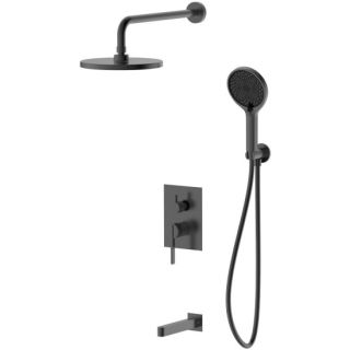 Душевая система DQ для ванны и душа Bonn встраиваемая с изливом графит (DA1705606)